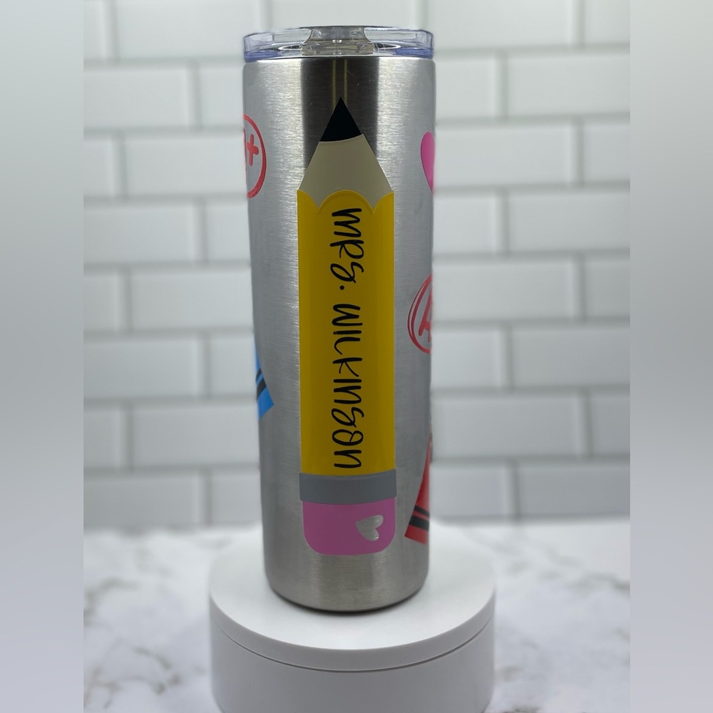 Personalized Teacher Tumbler ✏️